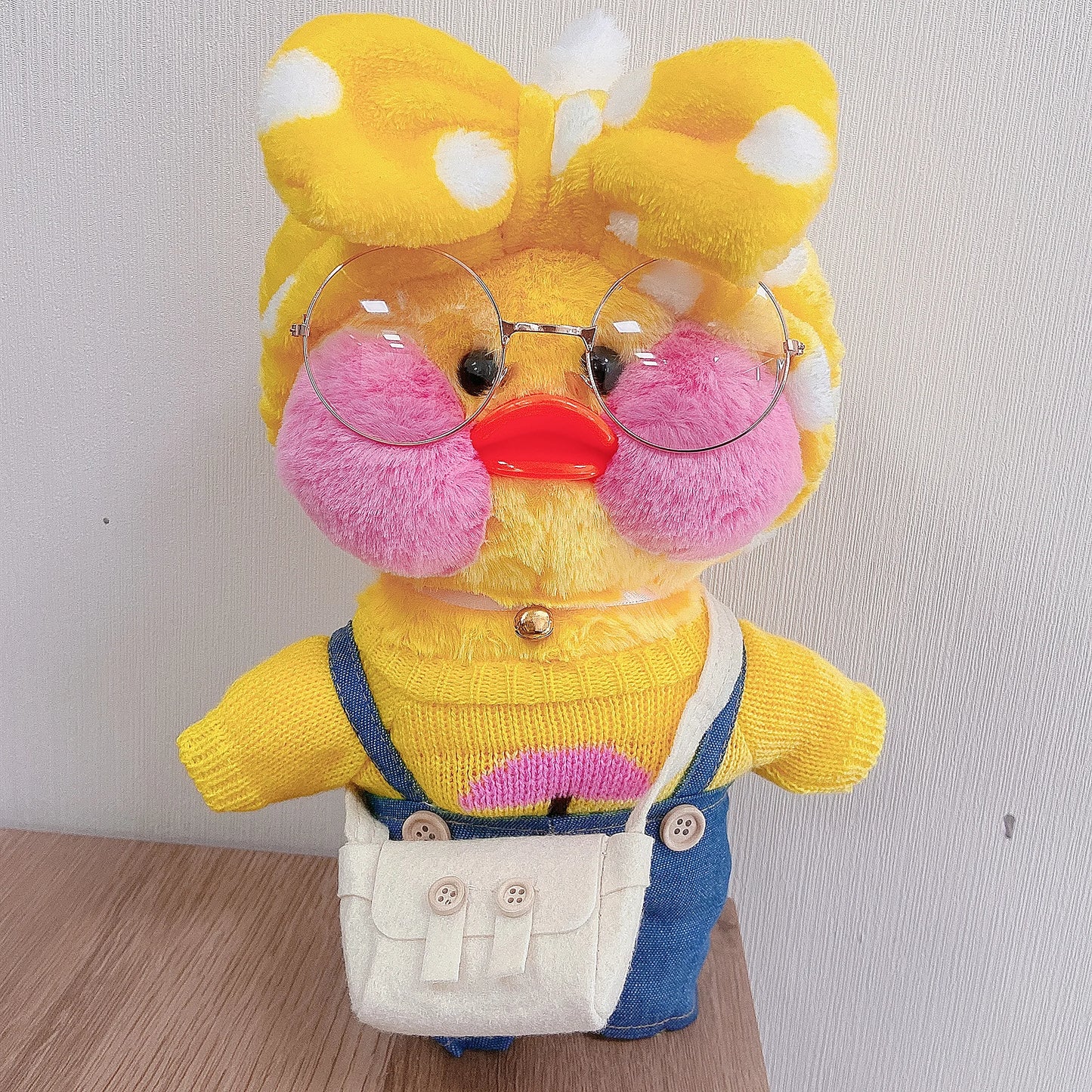 30cm Cute Lalafanfan Yellow Cafe Ducks Stuffed Soft Toy Kawaii Soothing Toys Aminal Dolls Pillow For Gril Kids Brithday Gifts - Pet House Palace