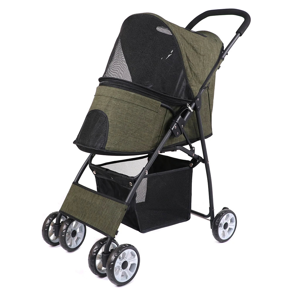 Pet Dog Carrier Stroller Cat Cart Outdoor - Pet House Palace