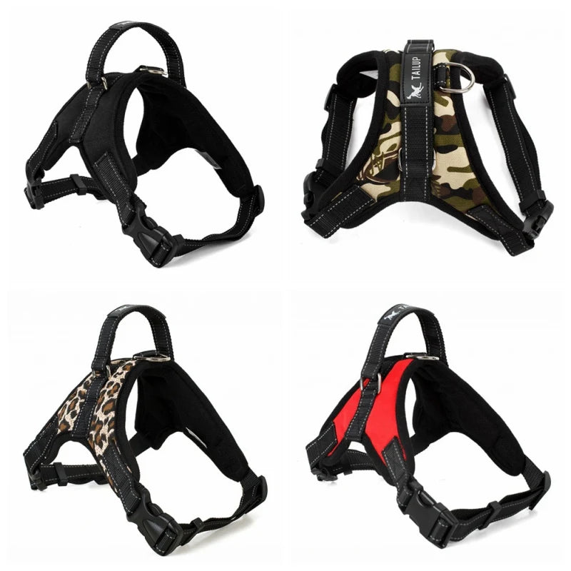 Big Heavy Duty Dog Pet Harness Collar Adjustable - Pet House Palace