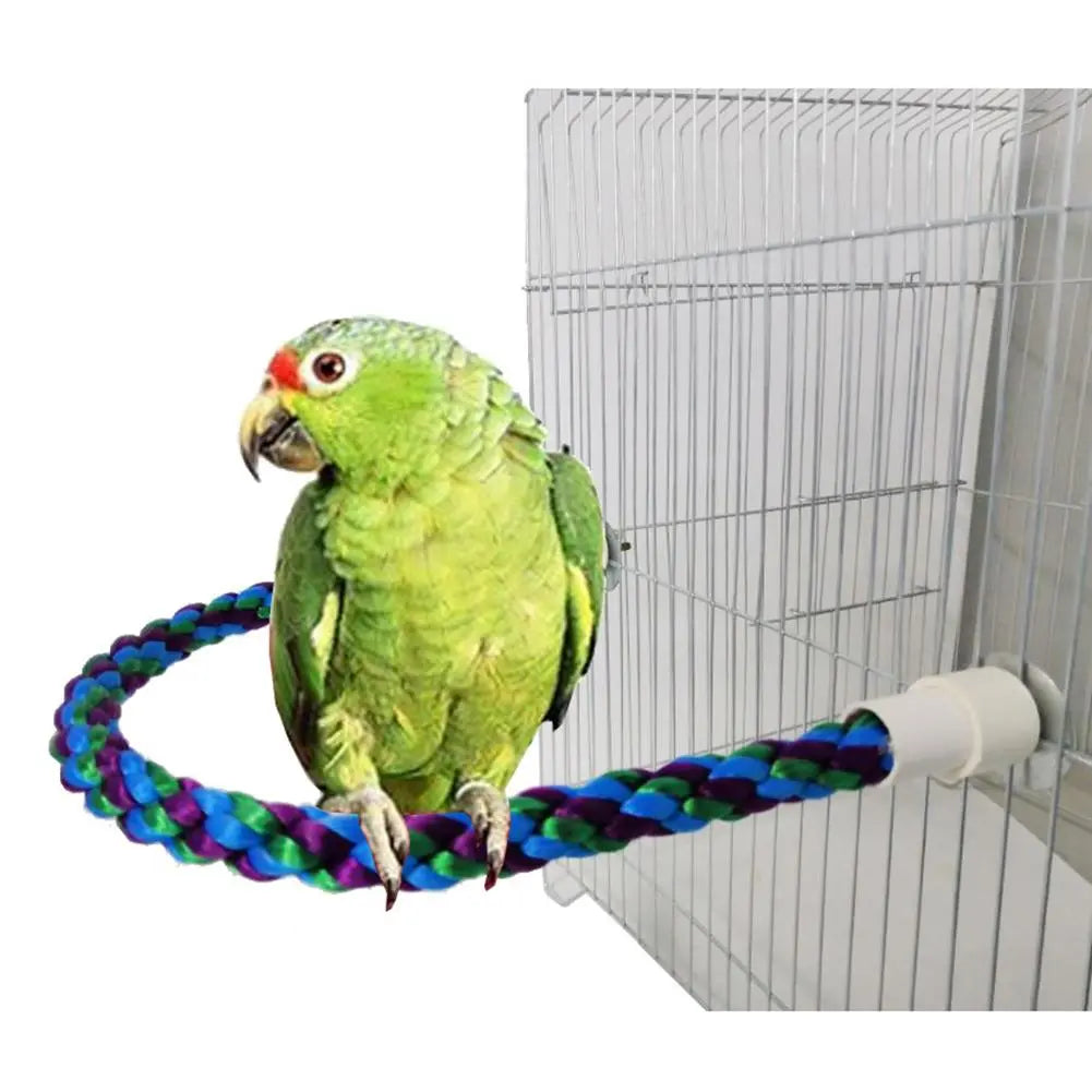 Flexible Bird Stand Toy Hanging Braided Bird Chew Rope - Pet House Palace