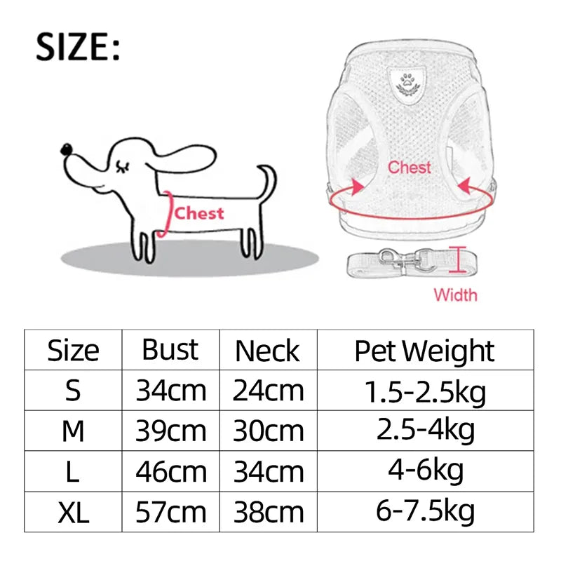 Cat Harness Vest Walking Lead Leash For Puppy Dogs - Pet House Palace