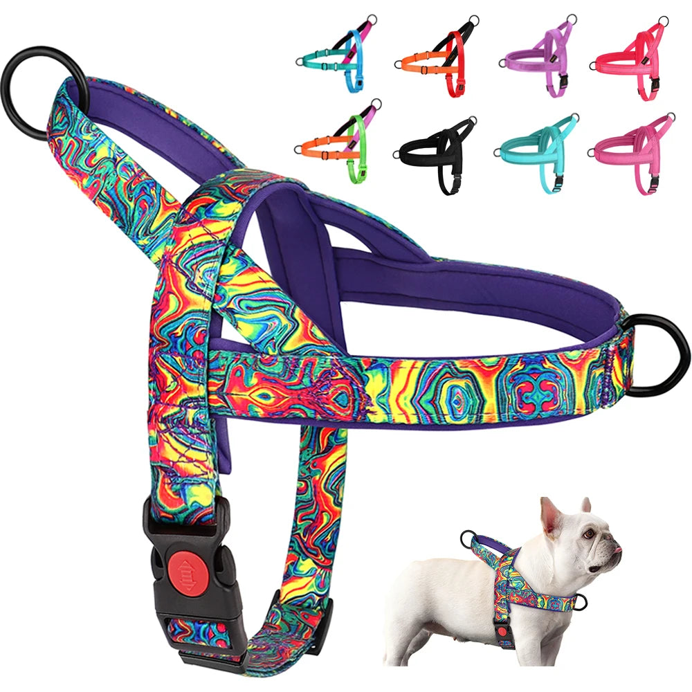 Nylon Dog Harness No Pull  For Small Medium Large Dogs Pug - Pet House Palace