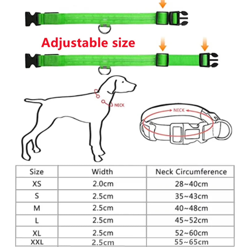 LED Glowing Dog Collar Adjustable - Pet House Palace