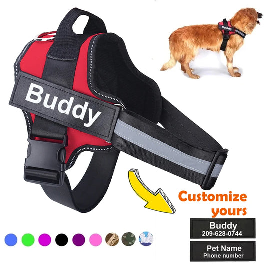 Personalized Dog Harness NO PULL Reflective - Pet House Palace