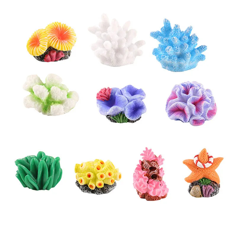 Cute Micro Landscape Colorful Artificial Coral - Pet House Palace