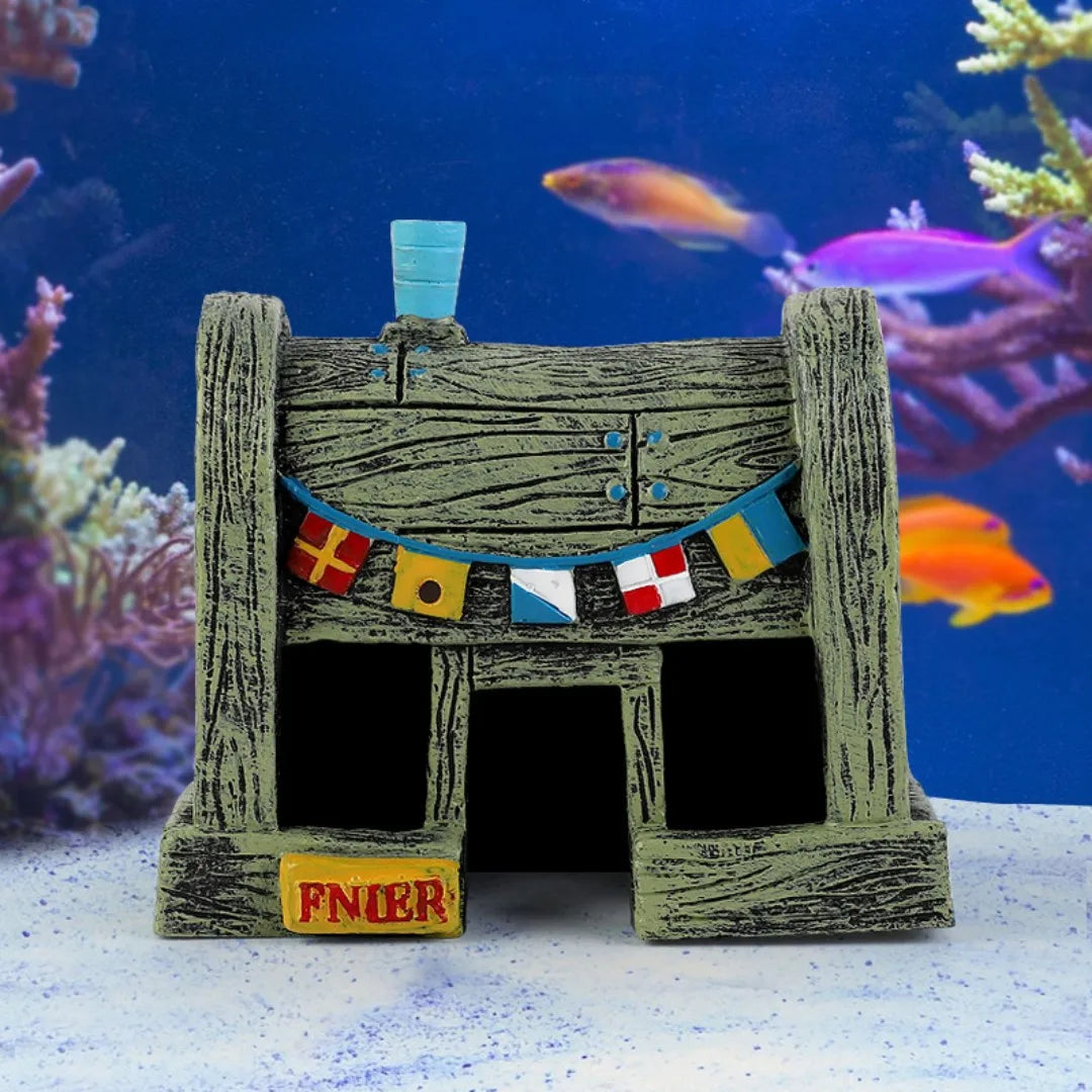 Resin Castle Fish Tank Decorations - Pet House Palace