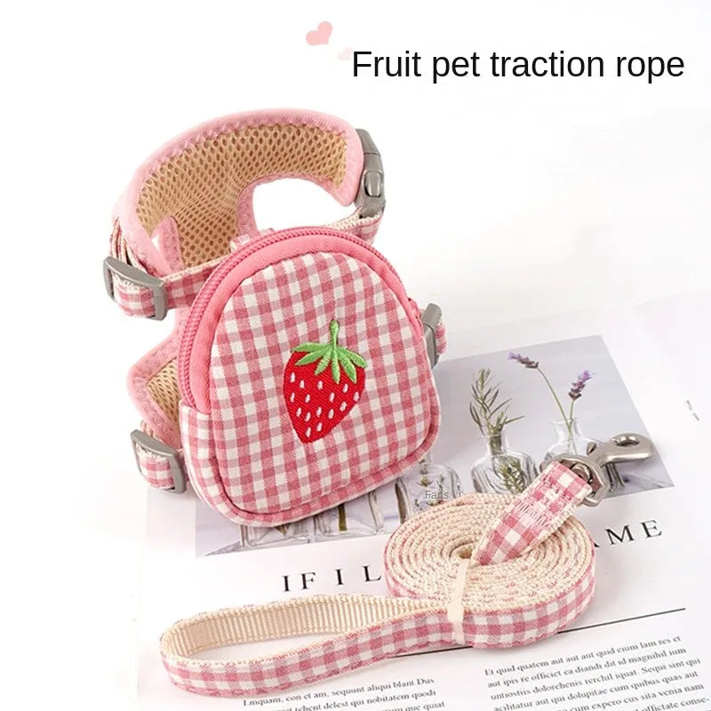 Cat Harness with Backpack Prevent Break Free Mini Dog Walking - Pet House Palace