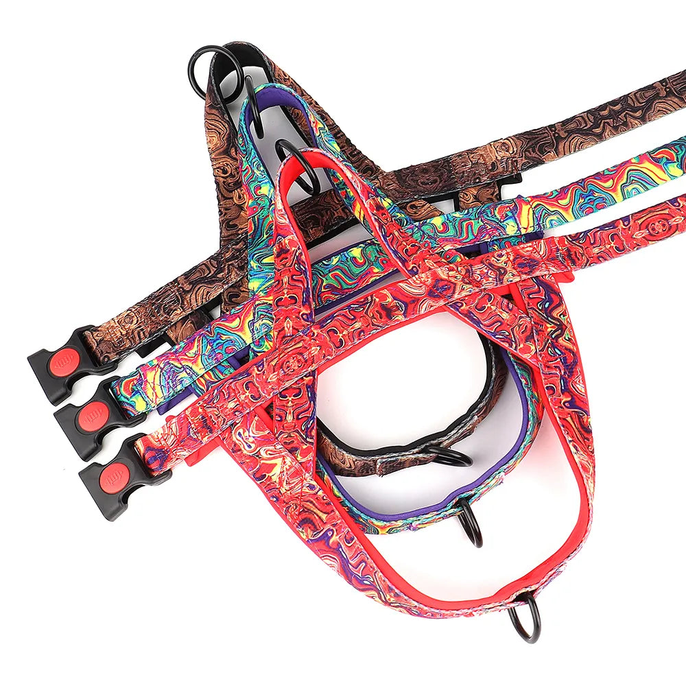 Nylon Dog Harness No Pull  For Small Medium Large Dogs Pug - Pet House Palace