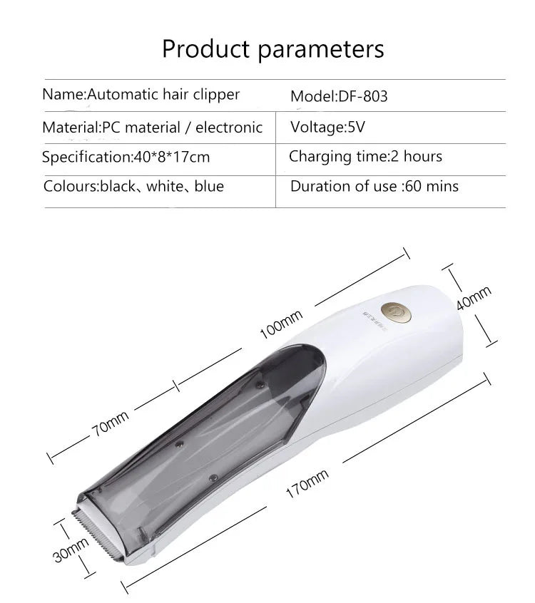 Portable Pet Vacuum hair Clipper 3 Speed Switch Rechargeable Dog hair Remover Grooming for Dog hairs and Cat Electric push shear