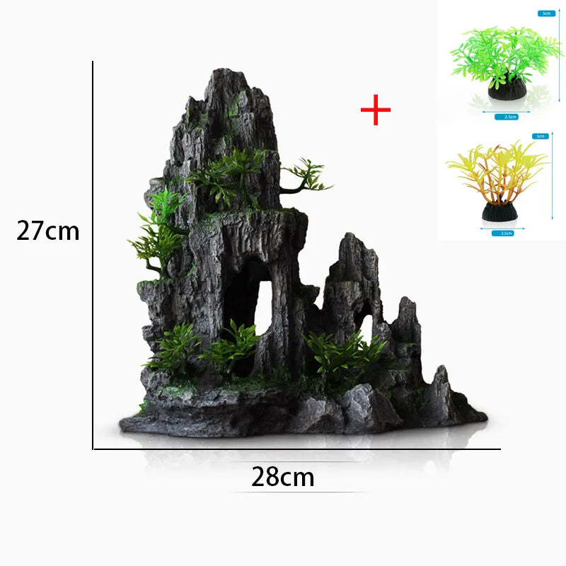 3PCS Plant Rockery Aquarium Decorations Aquarium A - Pet House Palace