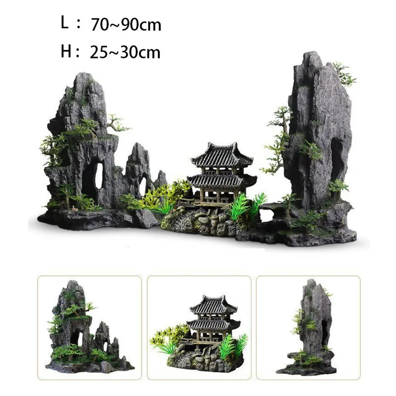 3PCS Plant Rockery Aquarium Decorations Aquarium A - Pet House Palace