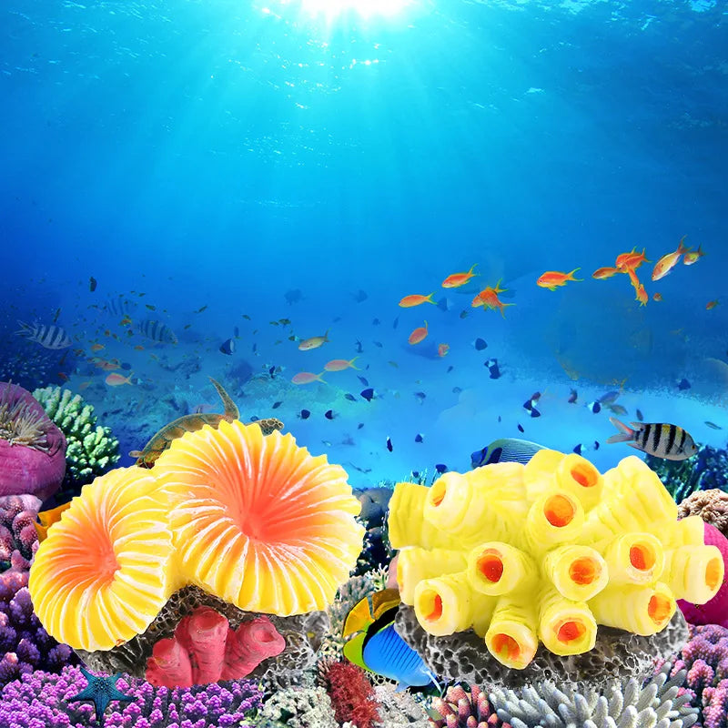 Cute Micro Landscape Colorful Artificial Coral - Pet House Palace