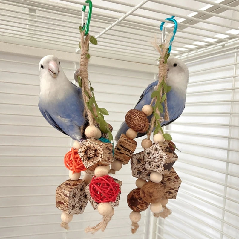 Colorful Hanging Parrot Bird Molar Toy - Pet House Palace