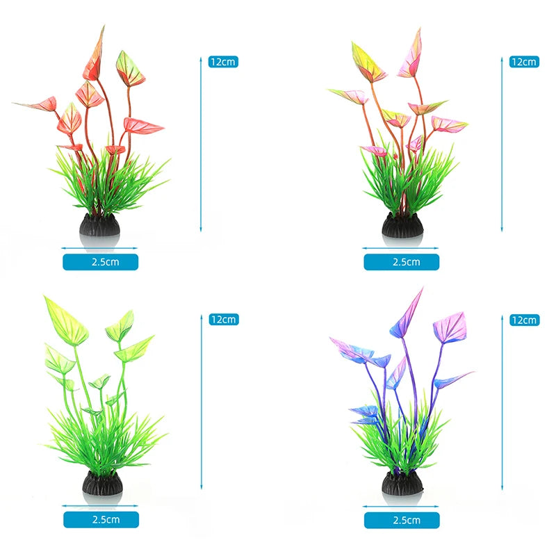 Luminous Anemone Simulation Artificial Plant Aquarium Decor Plastic Underwater Weed Grass Aquarium Fish Tank Decoration Ornament - Pet House Palace