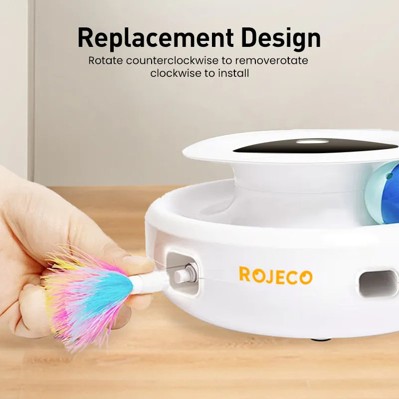 ROJECO Interactive 2 In 1 Electronic Pet Toys Rechargeable - Pet House Palace