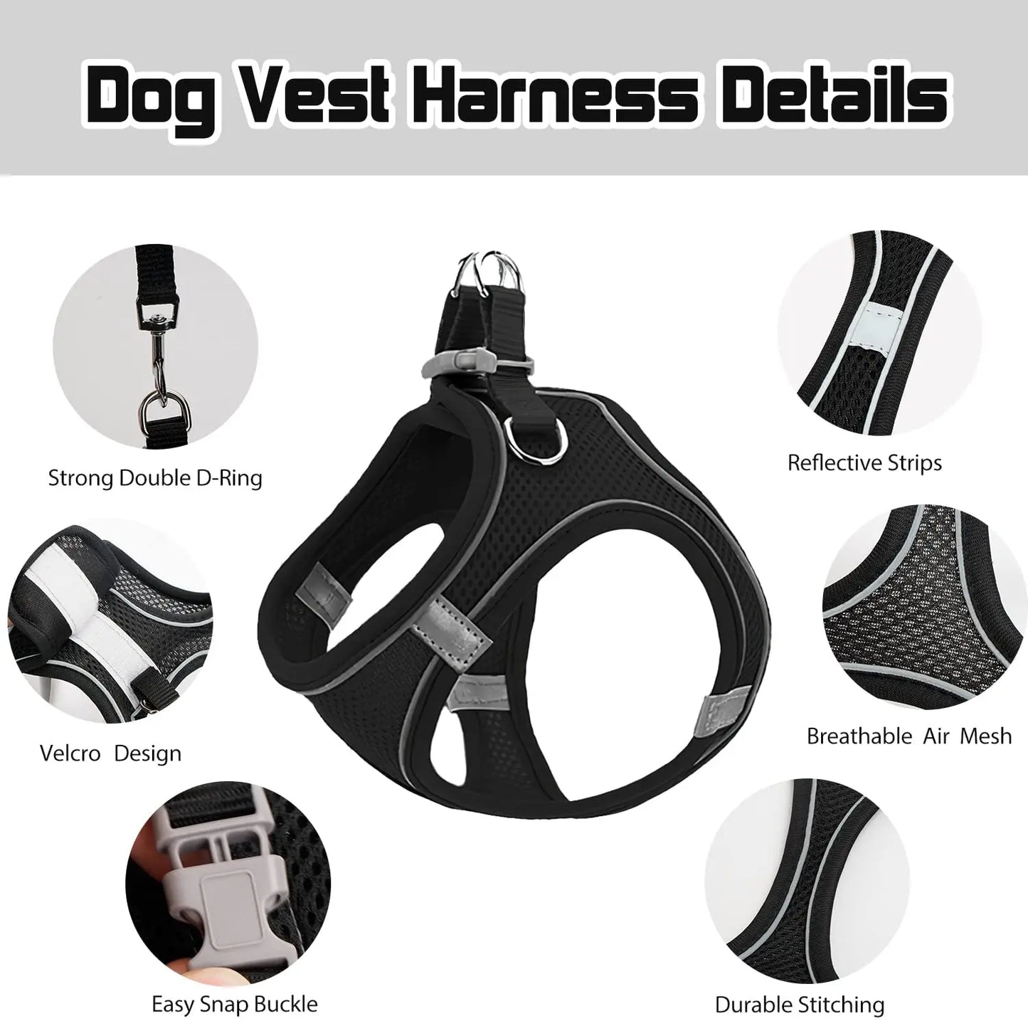 Pet Dog harness and leash set Reflective - Pet House Palace