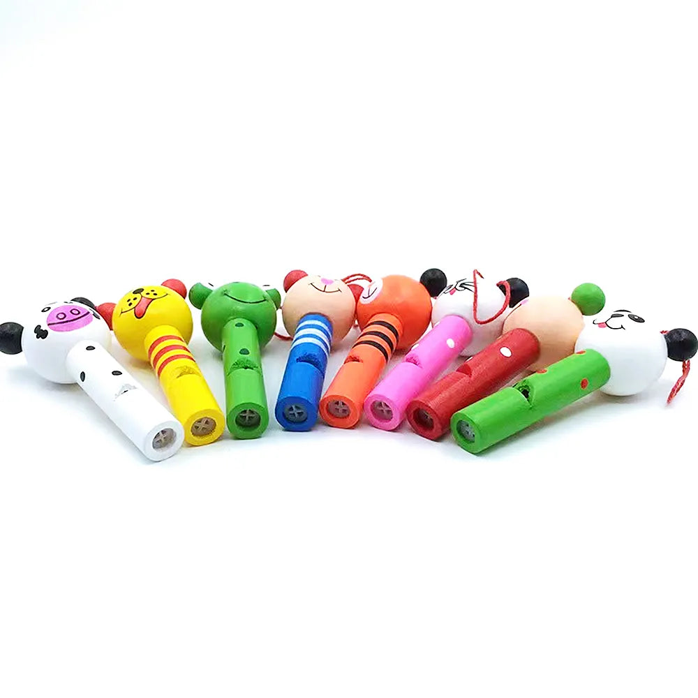 8/30Pcs Wooden Mini Cute Animal Whistle Kids Toy - Pet House Palace