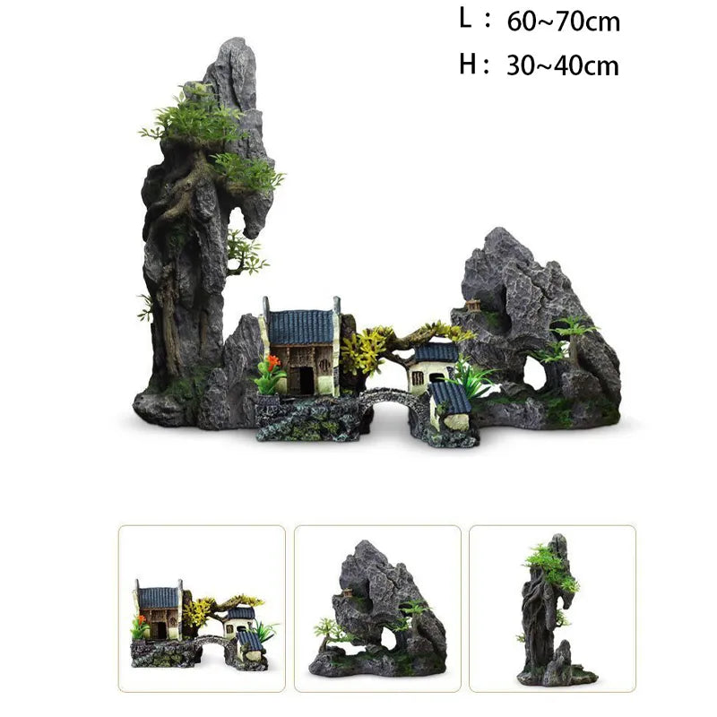 3PCS Plant Rockery Aquarium Decorations Aquarium A - Pet House Palace