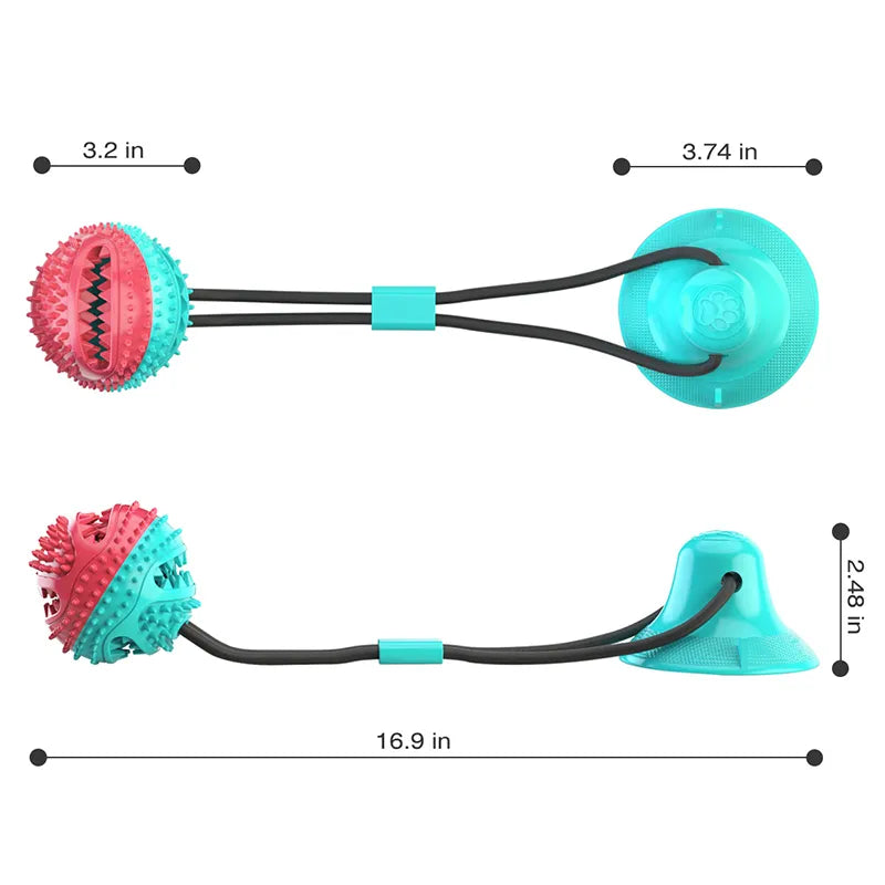 Large Dog Ball Toys Suction Cup Ropes Interactive - Pet House Palace