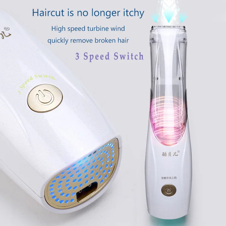 Portable Pet Vacuum hair Clipper 3 Speed Switch Rechargeable Dog hair Remover Grooming for Dog hairs and Cat Electric push shear