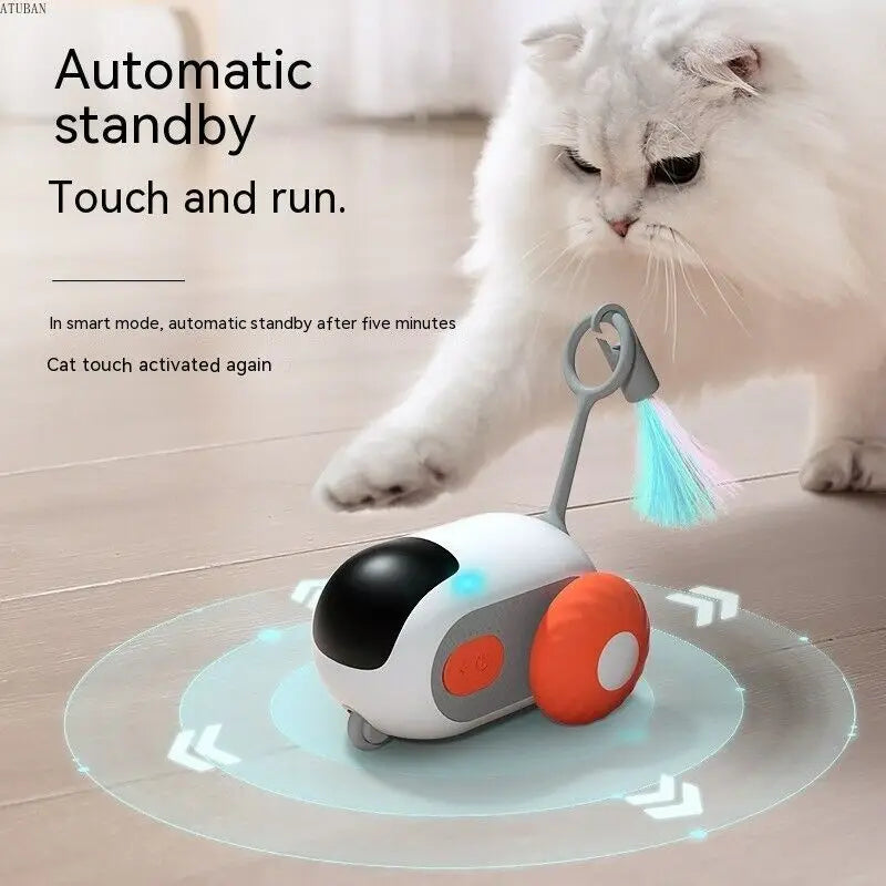 ATUBAN Remote Smart Cat Toy,Active Rolling Car with Replaceable Car,Rechargeable Wicked Car for Indoor Cats/Kitten Small Dogs - Pet House Palace