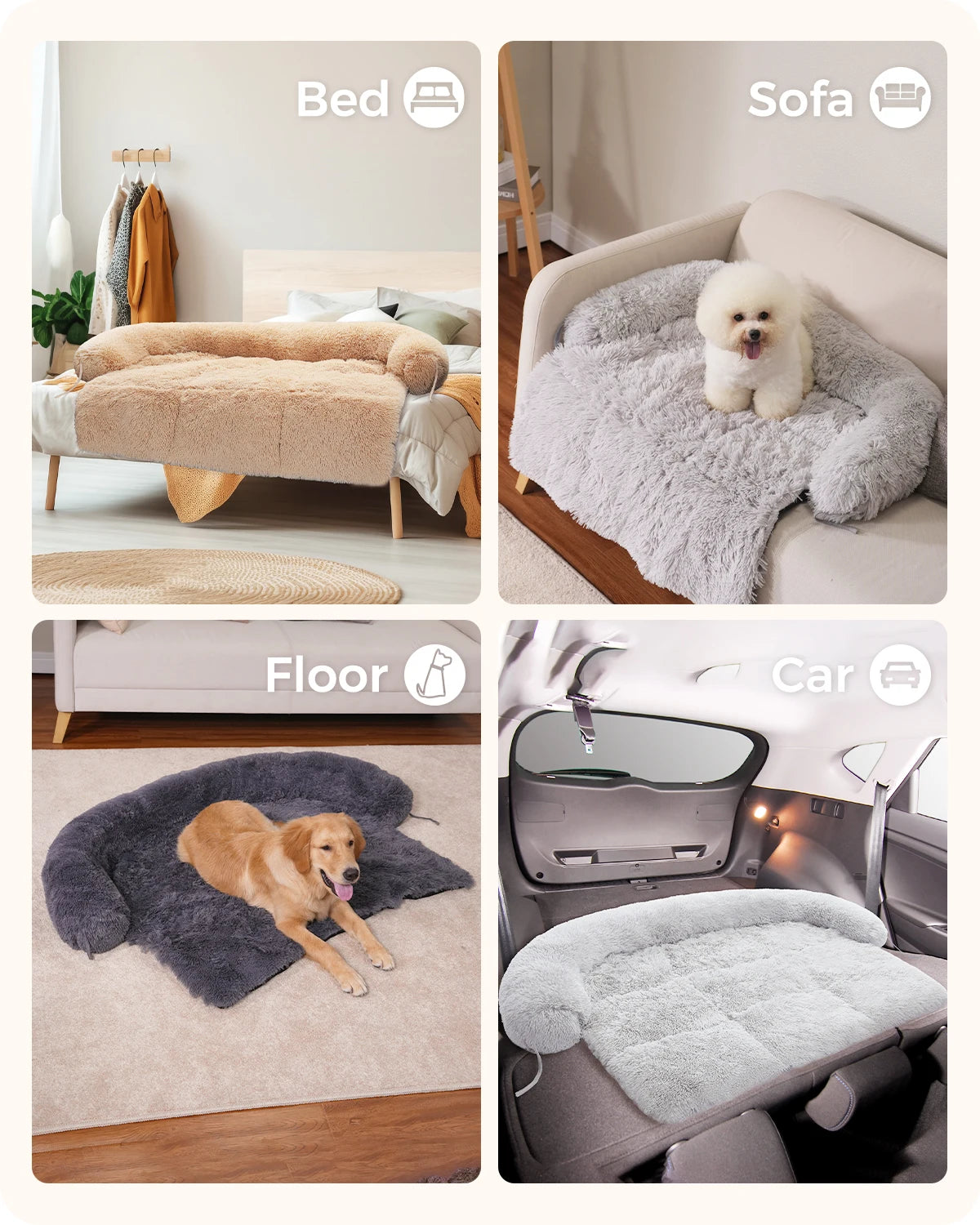 Size M-XL Dog Bed Mat Dog Cat Sofa Winter Warm Pet Blanket Sleeping Bed for Dog Portable Dog House Washable Pet Kennel Puppy Pad