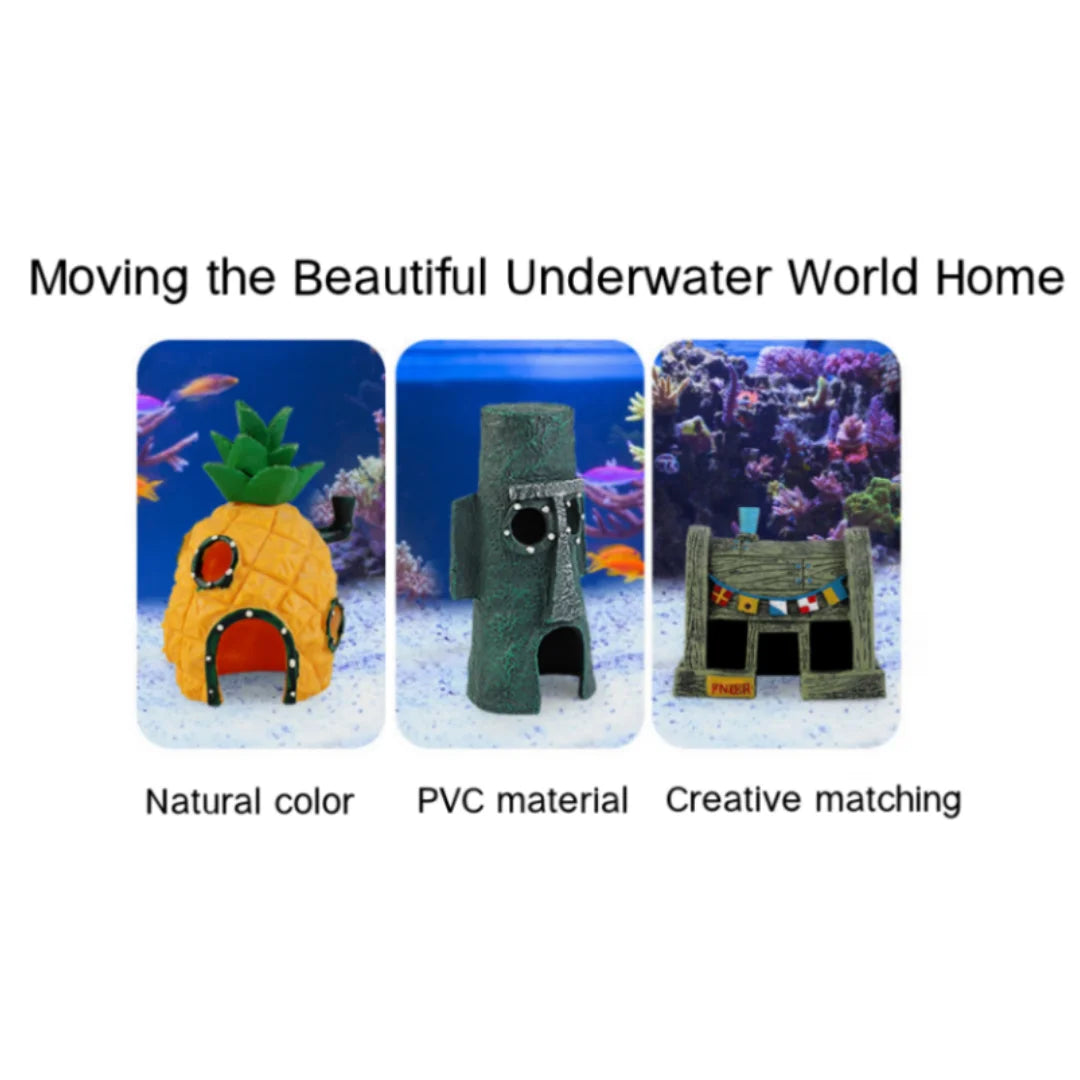 Resin Castle Fish Tank Decorations - Pet House Palace