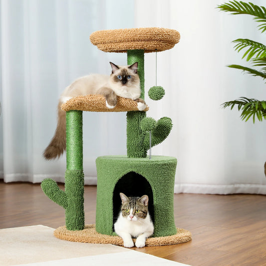 Cat Tree with Condo Scratching Post Cat Scraper  Kitten Bed House - Pet House Palace