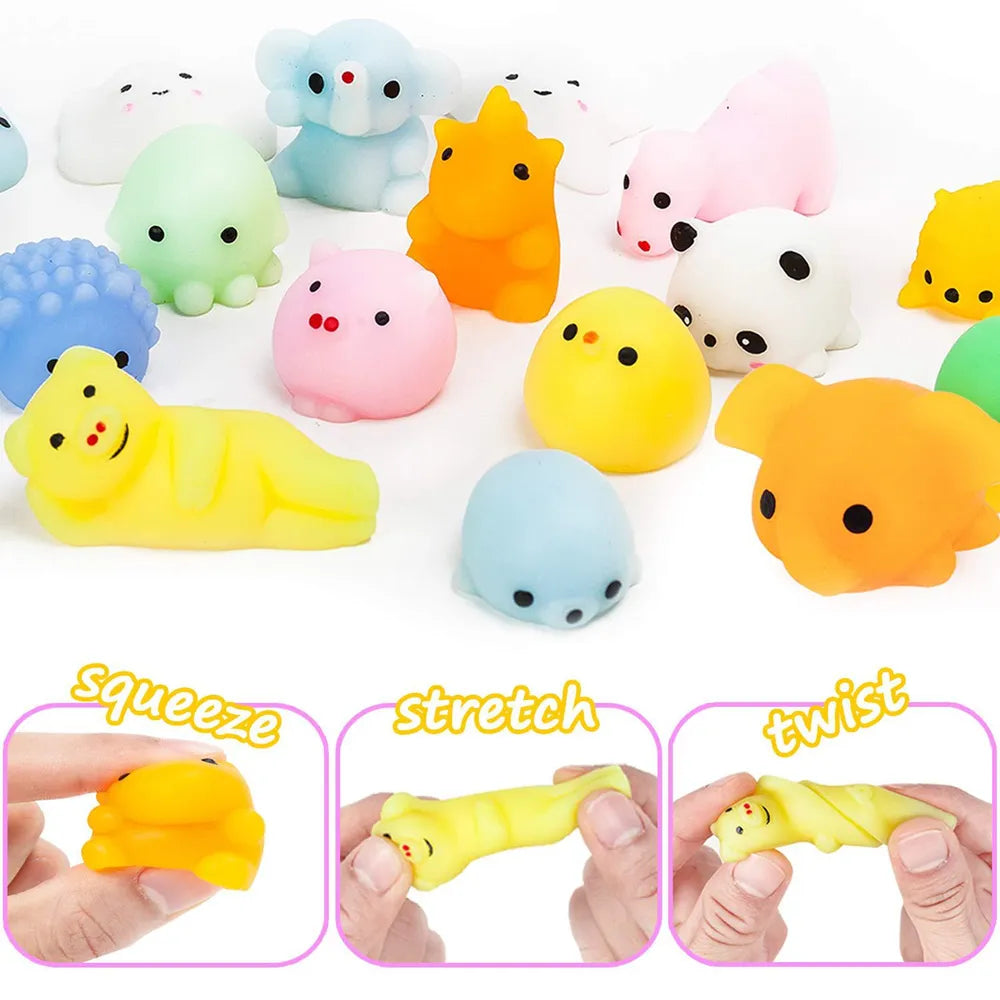 20/30/50PC Cute Cartoon Animal Stress Relief Toys For  Kids Party Supplies - Pet House Palace