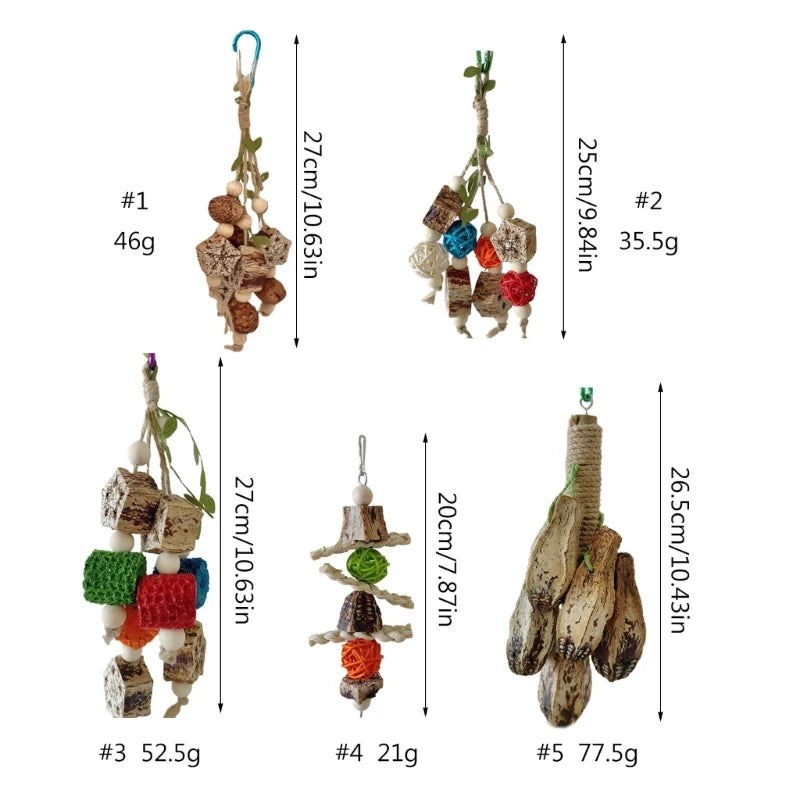 Colorful Hanging Parrot Bird Molar Toy - Pet House Palace